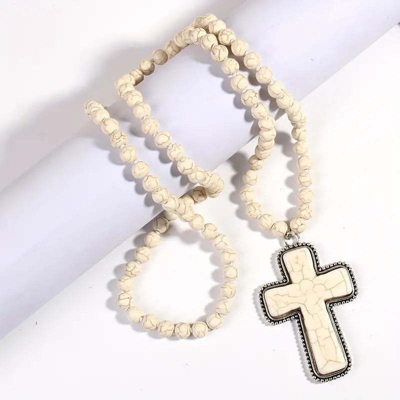 Boho Vintage Style Neck Chain Cross Pendant Necklace