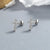 2pcs 925 Sterling Silver Cross Stud Earrings