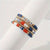 5-Piece Red White And Blue American Flag Design USA Beaded Bracelet Set