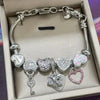 Bohemian Style Beaded Heart Charms Bracelet