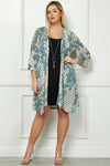 Women&#39;s Flowy One Piece Cardigan Mini Dress Set