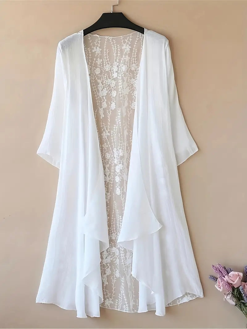 NEW high quality Embroidered Short Sleeves Kimono