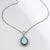 Shiny Water Drop Pendant Adjustable Dainty Hollow Chain Necklace