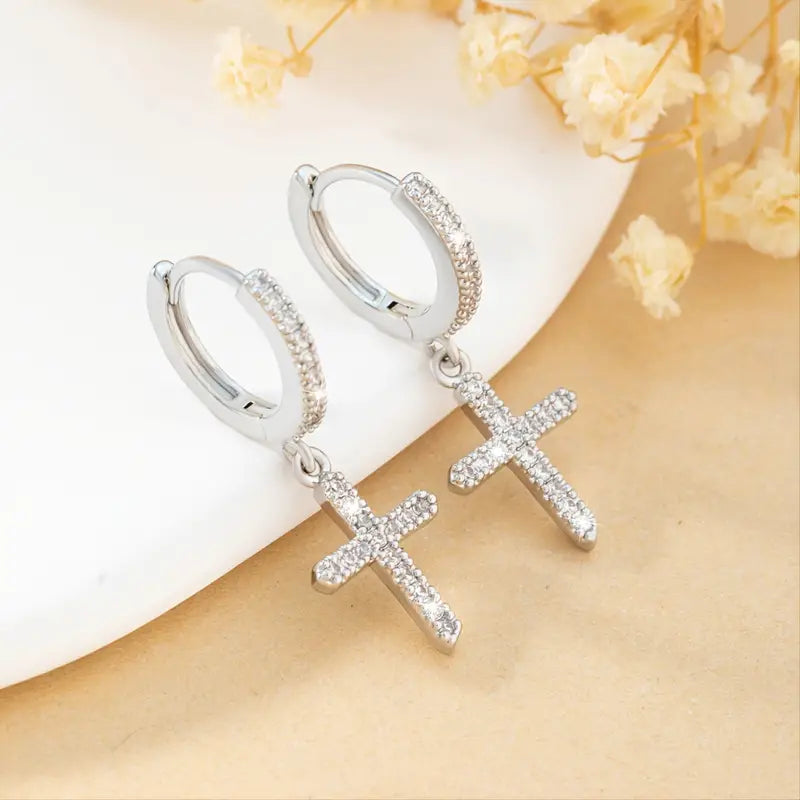 Elegant Criss Cross Charm Earrings