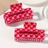 2pcs Elegant Pink Heart Hairpins