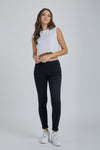 Cello Mid Rise Pull On Crop Skinny w. Rolled Hem