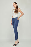 Cello Mid Rise Pull On Crop Skinny w. Rolled Hem