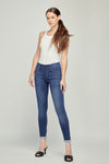 Cello Mid Rise Pull On Crop Skinny w. Rolled Hem