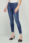 Cello Mid Rise Pull On Crop Skinny w. Rolled Hem