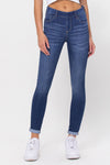 Cello Mid Rise Pull On Crop Skinny w. Rolled Hem