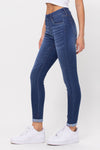 Cello Mid Rise Pull On Crop Skinny w. Rolled Hem