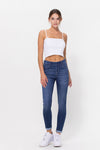 Cello Mid Rise Pull On Crop Skinny w. Rolled Hem