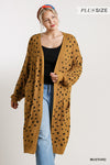 Women&#39;s Dalmatian Hand Stamped Long Sleeve Cardigan