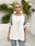 Women's Leopard Print Crew Neck Short Sleeve Tassel T-Shirt