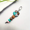 Nurse&#39;s Cartoon Themed Delight Silicone Bead Keychain with Stethoscope Charm