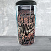 16oz Let The Moon Shine Print Straight White Can Cooler