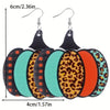 Thanksgiving Pumpkin Leopard Print Drop &amp; Dangle Earrings