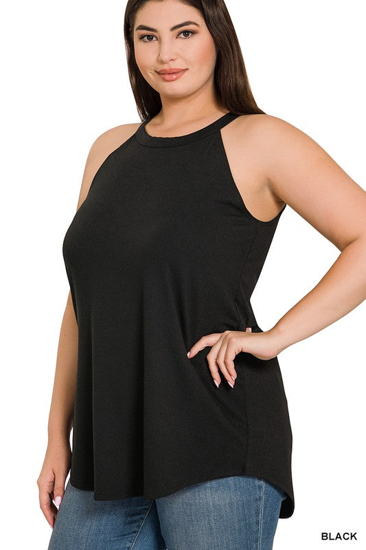 Zenana Women's Plus Size Halter Neck Tank Top