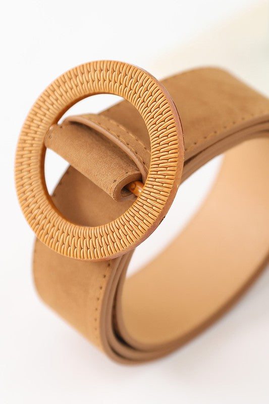 Faux Suede Leather Belt